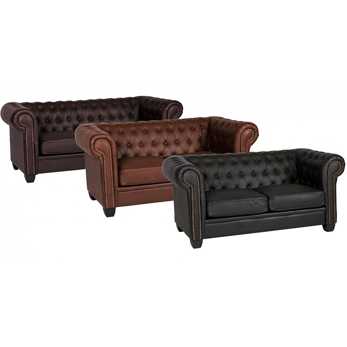 Winston Leather 3 Seater Sofa - Click Image to Close